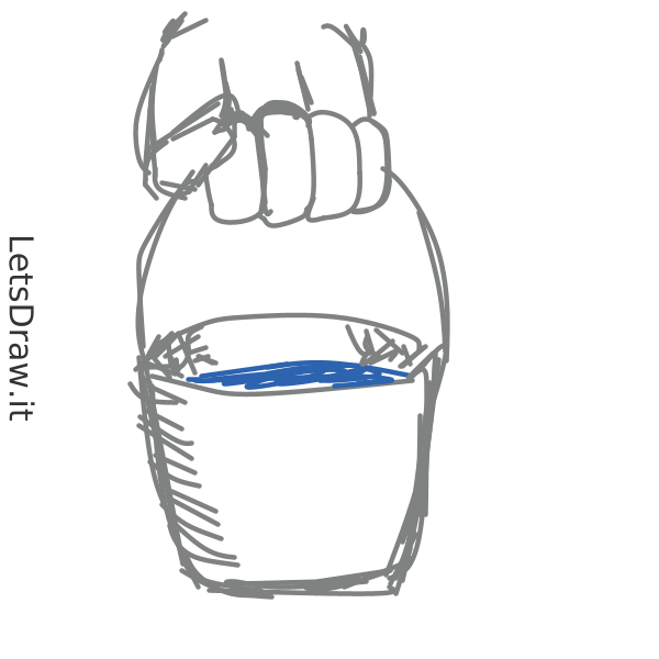 How to draw bucket / Learn to draw from other LetsdrawIt players