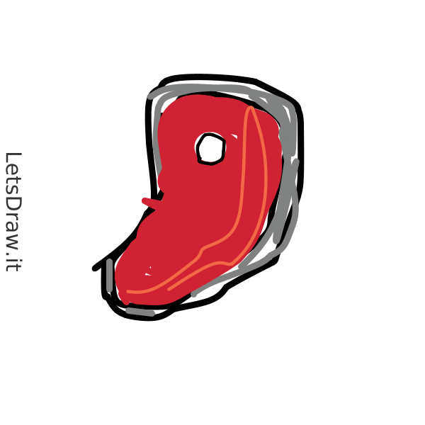 How to draw meat / wwh7nqx9e.png / LetsDrawIt