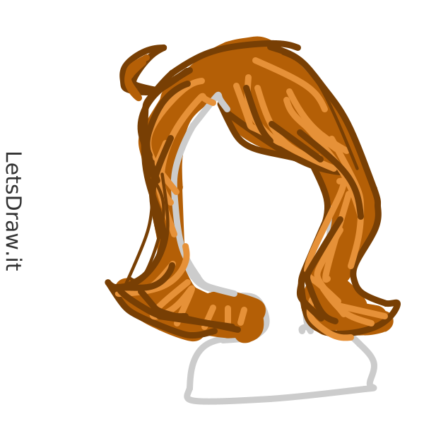 How to draw wig / LetsDrawIt