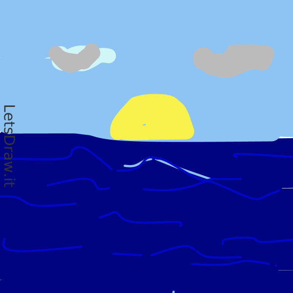 How to draw sea / x6ezkad84.png / LetsDrawIt