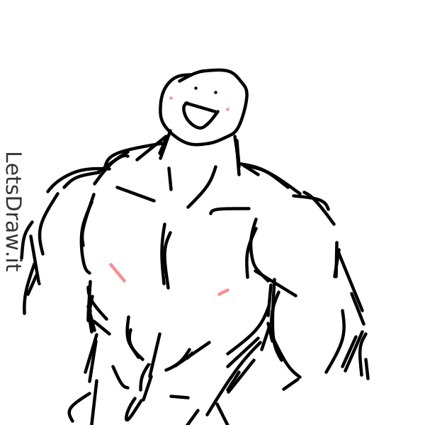 How to draw muscleman / x8crm81wq.png / LetsDrawIt