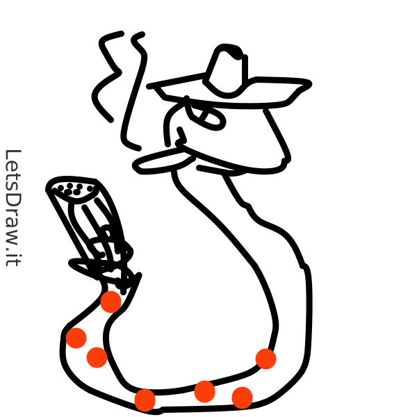 How to draw grass snake / x8yuk4uzu.png / LetsDrawIt