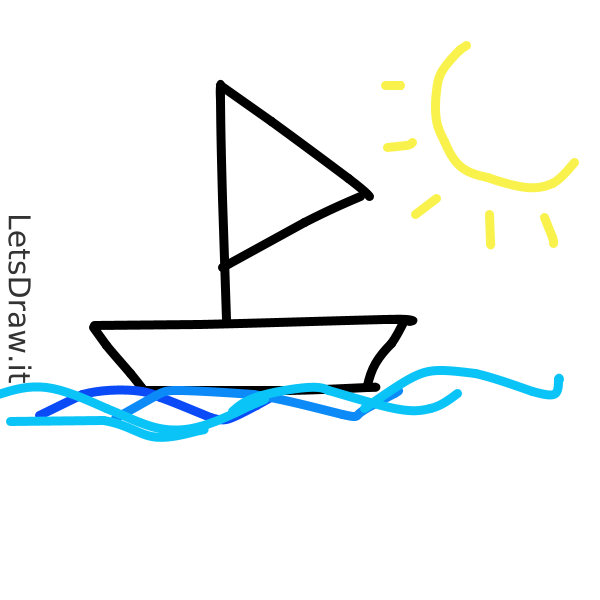 How to draw Boat / hzqwdz1h7.png / LetsDrawIt