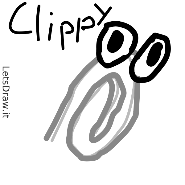 How to draw paper clip / xixwpgjxo.png / LetsDrawIt