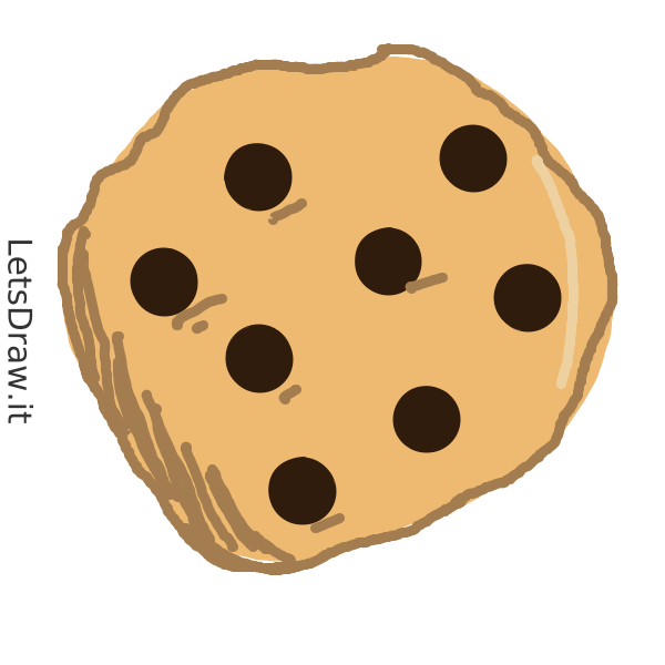 How to draw biscuit / LetsDrawIt