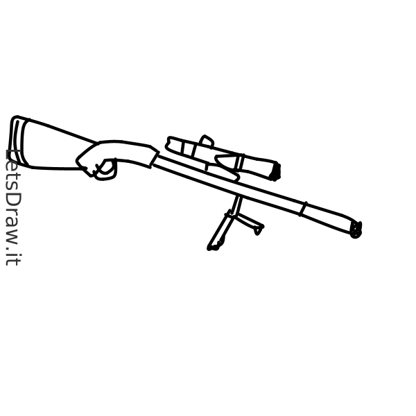 How to draw Sniper / LetsDrawIt