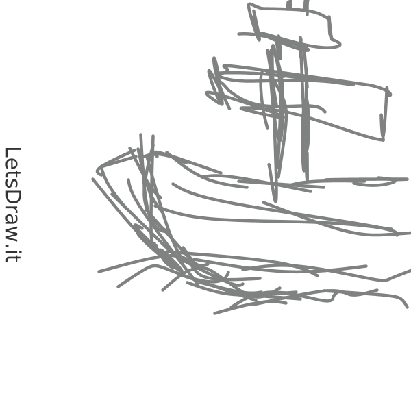 How to draw Boat / hzqwdz1h7.png / LetsDrawIt