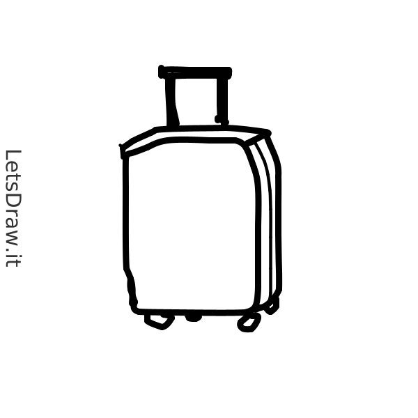 How to draw Luggage / LetsDrawIt