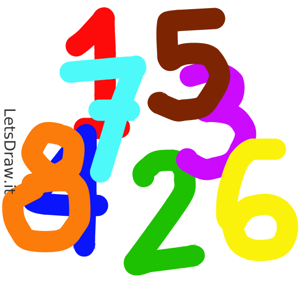 Redraw Numbers How to draw numbers / yh7qmnndr.png / LetsDrawIt