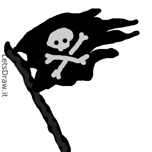 How to draw pirate flag / yspa1rzge.png / LetsDrawIt