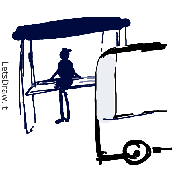 How to draw bus stop / yw56tcoim.png / LetsDrawIt