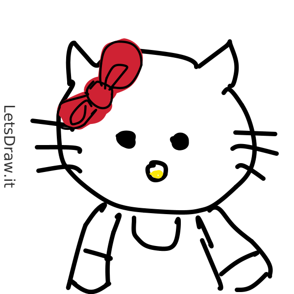 How to draw hello Kitty / 97zrbz8a4.png / LetsDrawIt