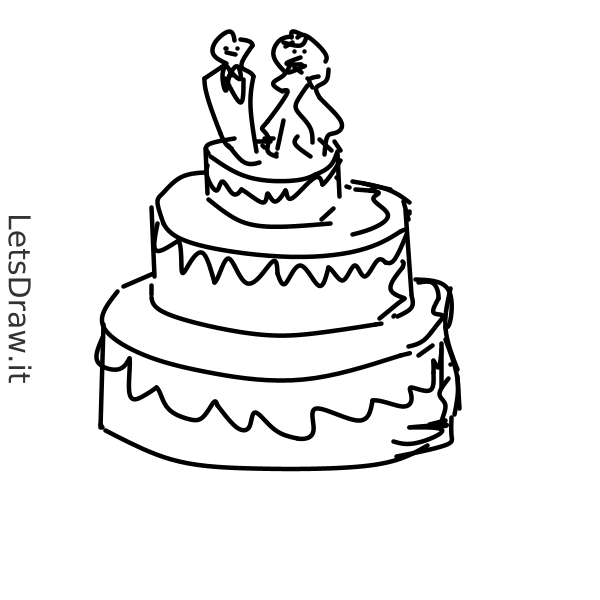 How To Draw Wedding Cake   Z6eurbfo4.png   Letsdrawit