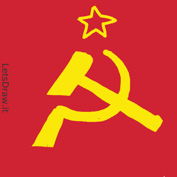 How to draw Soviet Union / LetsDrawIt