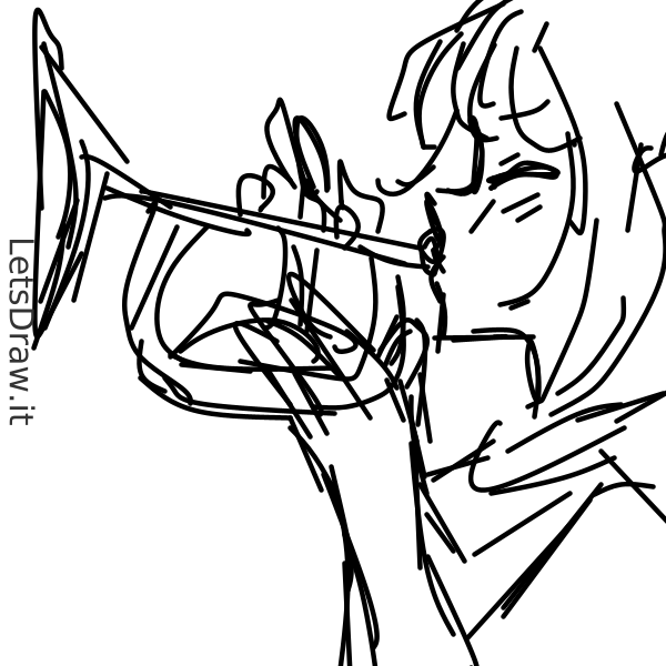 Trumpet Rough Draw How to draw trumpet / z6xhpq1wc.png / LetsDrawIt