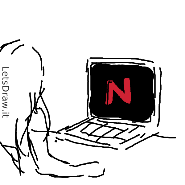How to draw netflix / 5tr9ex6qi.png / LetsDrawIt