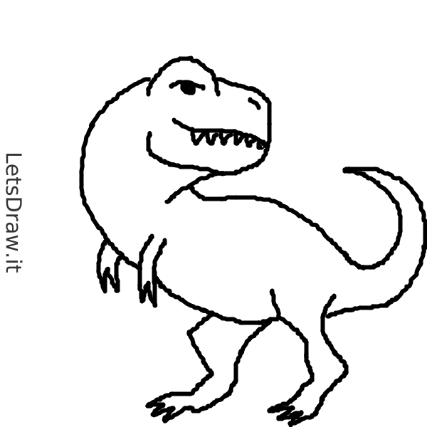 How to draw Tyrannosaurus Rex / zaajooaxm.png / LetsDrawIt