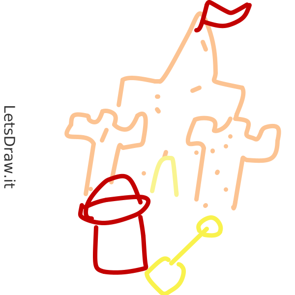 How to draw sand castle / zcxypjcke png / LetsDrawIt