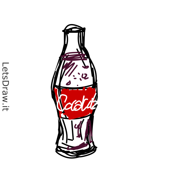 How to draw Coca Cola / LetsDrawIt