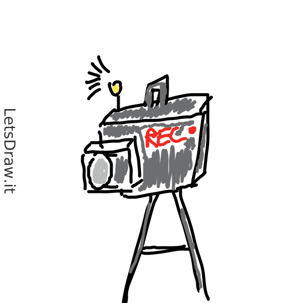 How to draw video camera / zi7eoi919.png / LetsDrawIt
