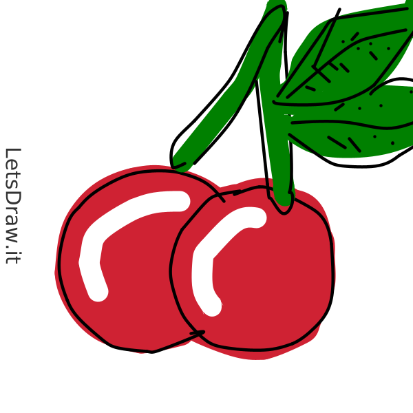 How to draw cherries / zr6f4psj.png / LetsDrawIt