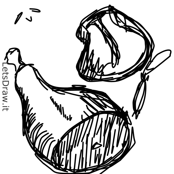 How to draw meat / zs6kgdrw.png / LetsDrawIt